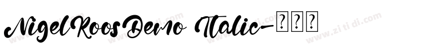 NigelRoosDemo Italic字体转换